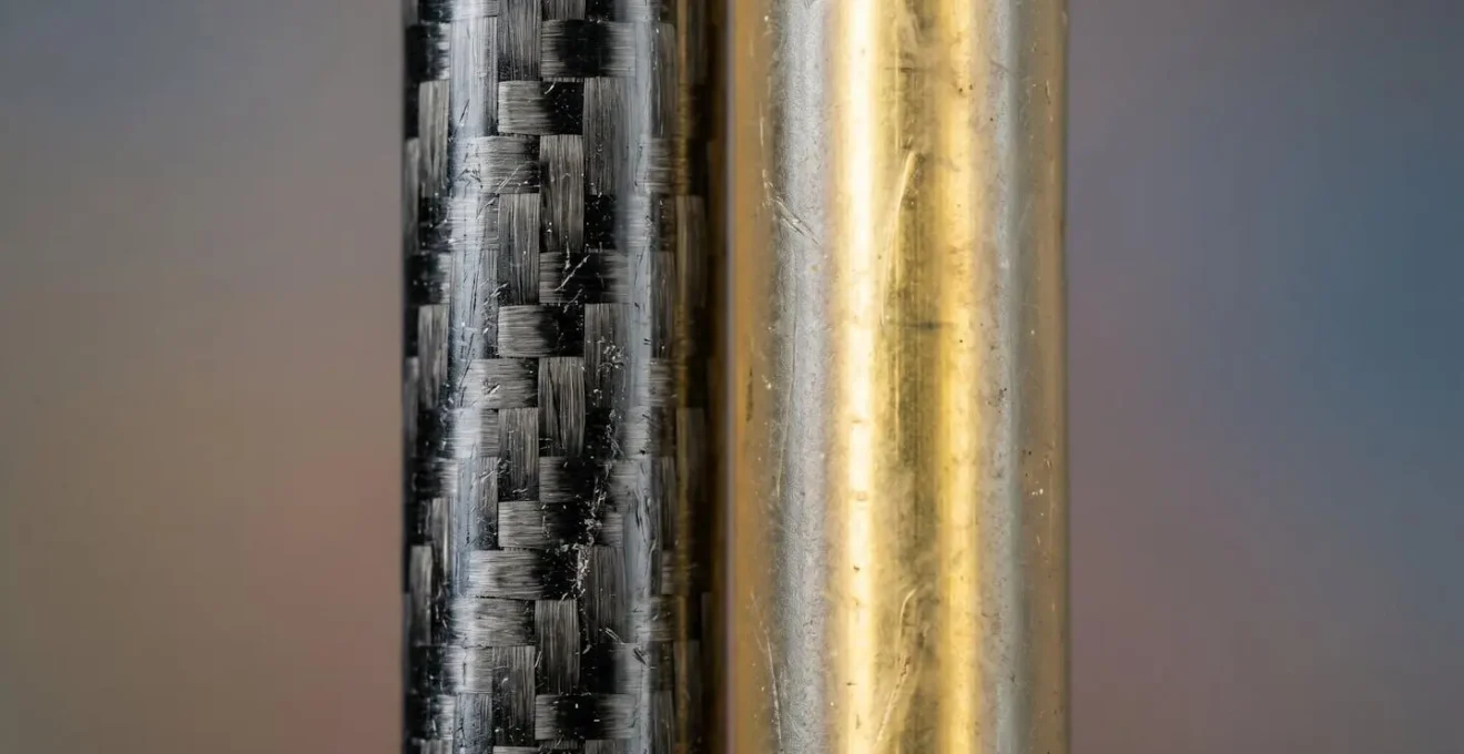 Comparaison détaillée entre baguette carbone et laiton avec revêtement protecteur